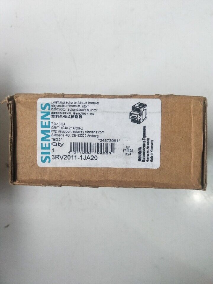 Siemens 3RV2011-1JA20 Circuit Breaker